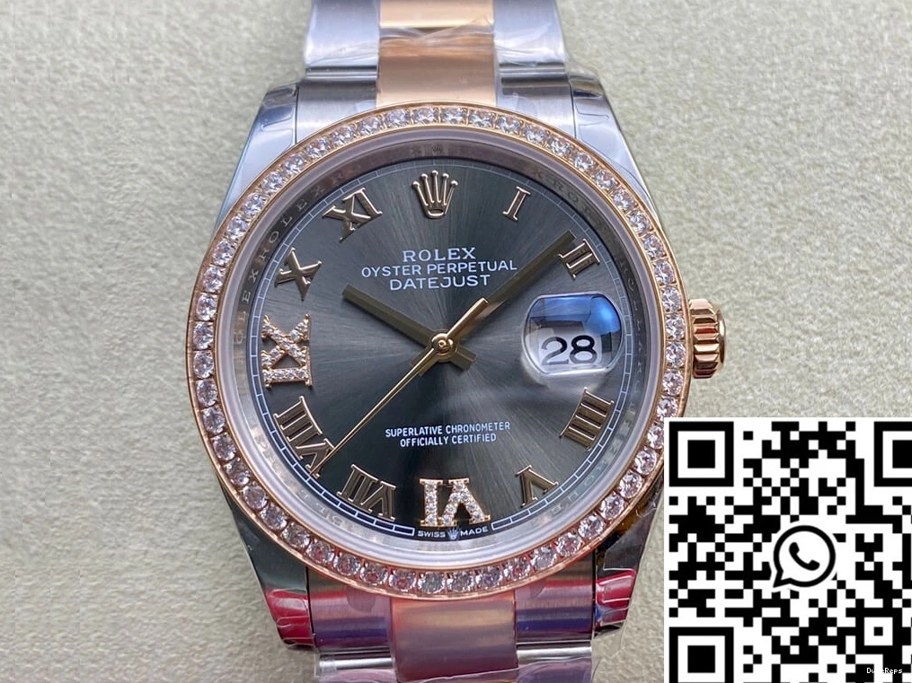 Factory EW M126281RBR-0012 Diamond-set Bezel Datejust Rolex 0407